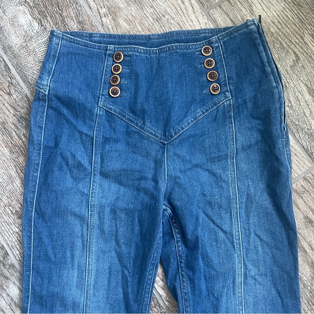 Anthropologie Pilcro and the Letterpress Blue Flare Wide Leg Jeans, Women’s 27 - Picture 2 of 11